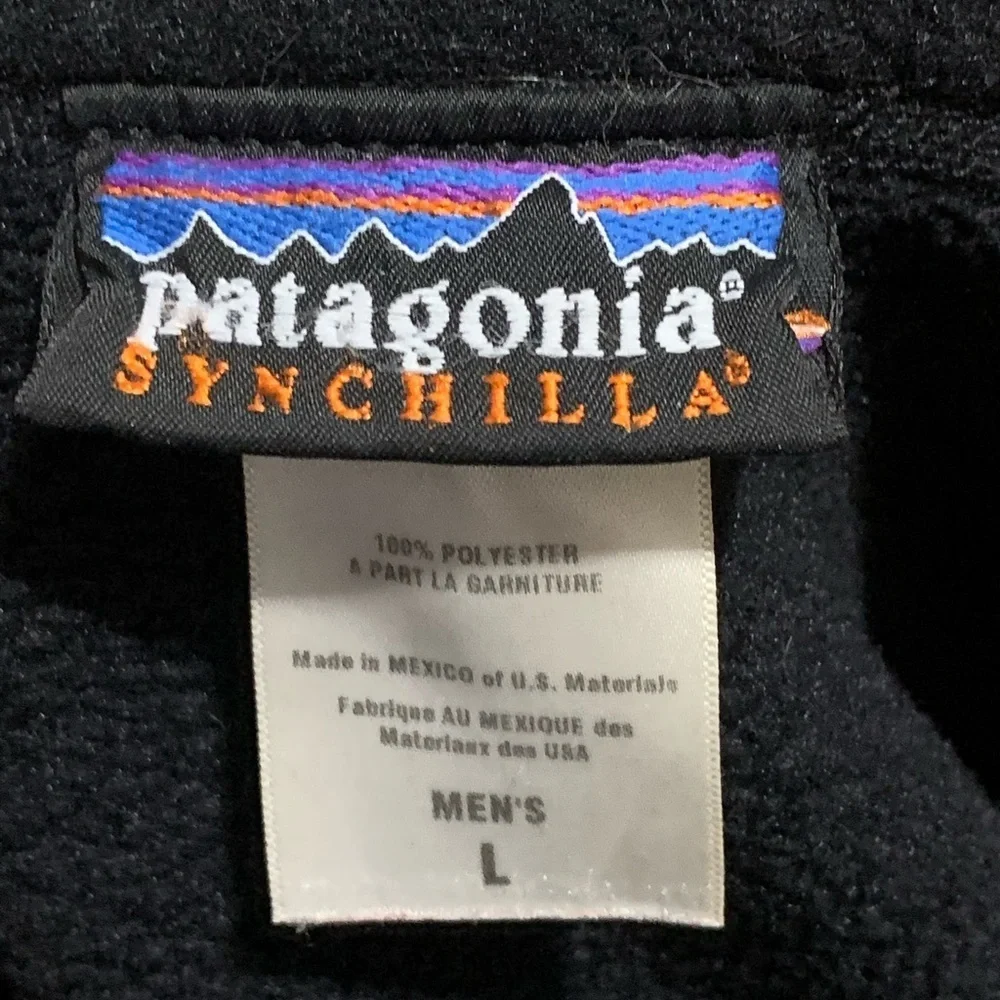 Patagonia Black synchilla Vest with Zipper Pockets